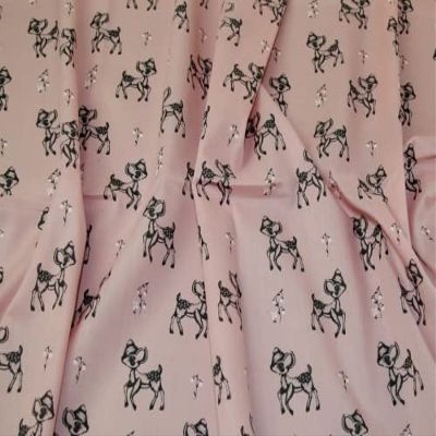 Minerva Printed Polycotton Fabric Pink - per Yard