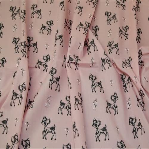 Minerva Printed Polycotton Fabric Pink - per Yard