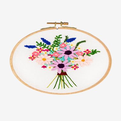 DMC Cosmos Bouqet Embroidery Kit