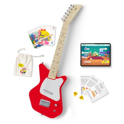 Loog Pro VI Electric kids real guitar for Beginners Ages 9+ Learning app & lessons included
