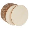 100 Pieces 4 Inch Wooden Circles, Unfinished Round Wooden Cutouts, Natural Round Wood Slices for Drinks, DIY Crafts, Coaster, Painting, Staining, Laser Engraving and Decorations view 4