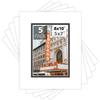 Mat Board Center, Double Mat - Acid Free, 8-ply Thickness, White Core - for Pictures, Photos, Framing (White Over Black, 8x10 for 5x7, Pack of 5) view 1