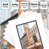 Mat Board Center, Double Mat - Acid Free, 8-ply Thickness, White Core - for Pictures, Photos, Framing (White Over Black, 8x10 for 5x7, Pack of 5) view 2