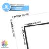 Mat Board Center, Double Mat - Acid Free, 8-ply Thickness, White Core - for Pictures, Photos, Framing (White Over Black, 8x10 for 5x7, Pack of 5) view 3