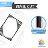 Mat Board Center, Double Mat - Acid Free, 8-ply Thickness, White Core - for Pictures, Photos, Framing (White Over Black, 8x10 for 5x7, Pack of 5) view 4