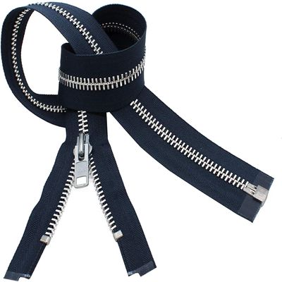 YKK #10 10 Inch to 36 Inch Aluminum Separating Jacket Zipper Extra Heavy Duty Metal Zippers for Sewing Coats Crafts (Navy - 560, 26 Inches)