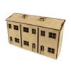 War World Scenics Scratch Aid Buildings Low Relief Triple House Front x 1 Railway Modelling Realistic Model Laser Cut MDF OO/HO Gauge Scale Diorama Railroad view 1