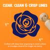 Rose Flower Solid Rubber Stamp for Stamping Crafting Planners - 1 Inch Medium view 2