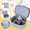 Luxja Double-Layer Sewing Accessories Organizer, Sewing Supplies Organizer for Needles, Thread, Scissors, Measuring Tape and Other Sewing Tools, Large/Polka Dots view 4