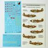 Decal Red Snake: Soviet P-39 Aircobras and Stencils 1/72 Scale Foxbot 72-014 - Model Kit view 4