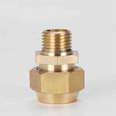 Sturdy 10pcs Copper Flaring Directly Connect 1/8" 1/4" 3/8" 1/4" Male Thread Brass Fitting Copper Expansion Estuary Flared Adapter Connector (Color : 8mm Pipe OD, Thread Specification : 38)