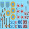 Decal for Ukrainian Foxdats: MIG-25PDS and Stencils 1/48 Scale Foxbot 48-035T - Model Kit view 1