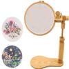 Rotated Embroidery Frame Stand, Wooden Embroidery Frame Rotatable Hoop, for Most Size Art Craft Handy Sewing Christmas Decorations of Hoops (1) view 1