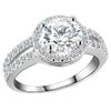 SixTwo Fashion Ring Cushion Cut 2ct Zircon Diamonds Stone 925 Sterling Silver Engagement Wedding Band Ring for Women (8) view 1