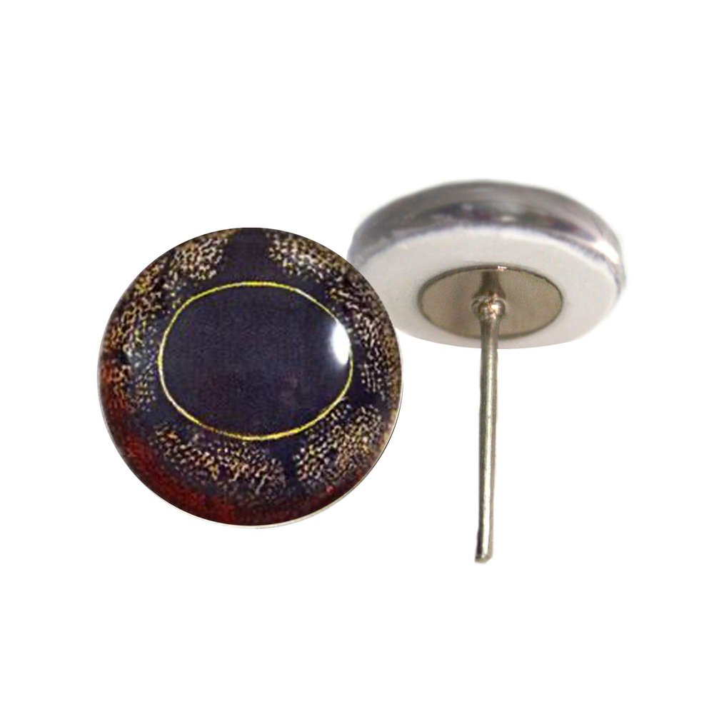 Copper Frog Glass Eyes On Wire Pin Posts for Needle Felting Doll Making Supplies and Other Crafts (14mm)