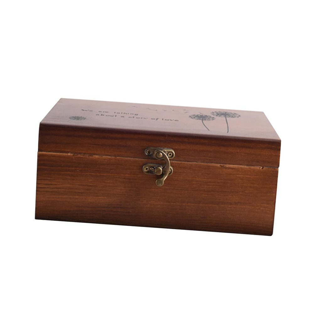 Retro Style Wooden Sewing Box Storage for Scissors Thread Embellishments Home Decor