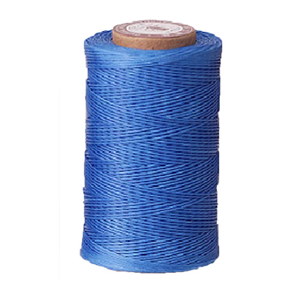 2PCS 150D Colorful 284Yards Leather Sewing Waxed Thread-Practical Long Stitching Thread for Leather Craft DIY/Bookbinding/Shoe Repairing/Leather Projects 36 Colors (#20-Azure)