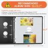 Dunwell 12x12 Scrapbook Page Protectors, 4x6 Photo Sleeves & Photo Album Refill Pages, 50-Pack Horizontal Layout, Holds 600 Pictures, Fits 12x12 3-Ring & D-Ring Albums, Compatible with Pioneer & WRMK view 2