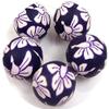 25mm Polymer Clay Round Pendant Beads - Dark Purple/Jet for Jewelry Making Bracelets Necklaces Supplies for DIY Crafts Handmade Bracelets Beadwork view 1