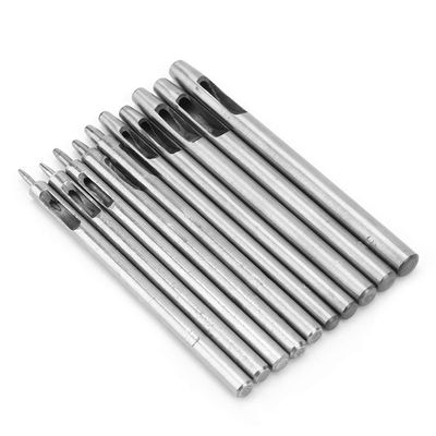 Leather Working Tools, 10Pcs Leather Hole Punch Set, for Clothing, Bags Canvas, Woven, Jacket Leather Crafts Gaskets, Leather, Plastic, Rubber,
