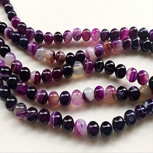 LKBEADS 1 Strand Natural Purple Agate Beads, Purple Agate Smooth Round Balls, 8.5mm, 14 Inch Code-HIGH-17091