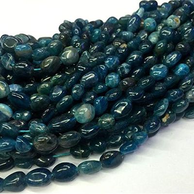 LKBEADS 1 Strands Natural Green Blue Apatite Phosphorite Nugget Free Form Fillet IHIGHegular Pebble Beads Fit Jewelry 15 Inch Long 5x6mm 04321-A Code-HIGH-22988
