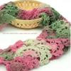 3 Rolls of Wool Yarn, Soft Worsted Yarn Rainbow Gradient Color DIY Baby Knit Woolen Shawl Scarf Sweater Sweater Crochet Supplies (Green + Dark Purple) view 3