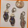 1 Blue Golf Bag Golf Clubs Silver 30mm. Bead Charm Pendant R715 for Jewelry Making Bracelets Necklaces Supplies for DIY Crafts Handmade Bracelets Beadwork view 1