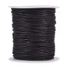 100 Yards/Roll 1.5mm Waxed Cotton Cord Beading Braided Thread Macrame Crafting String Rope for DIY Bracelet Necklace Jewelry Making Black view 1