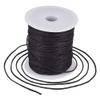 100 Yards/Roll 1.5mm Waxed Cotton Cord Beading Braided Thread Macrame Crafting String Rope for DIY Bracelet Necklace Jewelry Making Black view 2