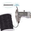 100 Yards/Roll 1.5mm Waxed Cotton Cord Beading Braided Thread Macrame Crafting String Rope for DIY Bracelet Necklace Jewelry Making Black view 4