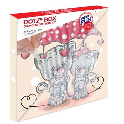 DIAMOND DOTZ Its Raining Love Dotz Box Valentines Diamond Painting Kits for Adults - Diamond Art Kits a Relaxing Creative Craft Kit with Dotz Gems 11"x11"