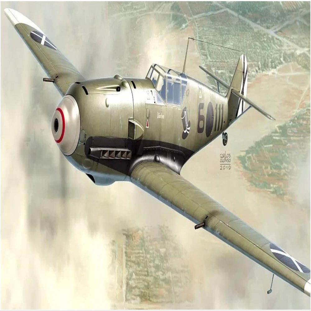 AZ Model AZM7660 1/72 German Air Force Messerschmitt Bf109E-3 Condor Legislations Spanish Sky Plastic Model