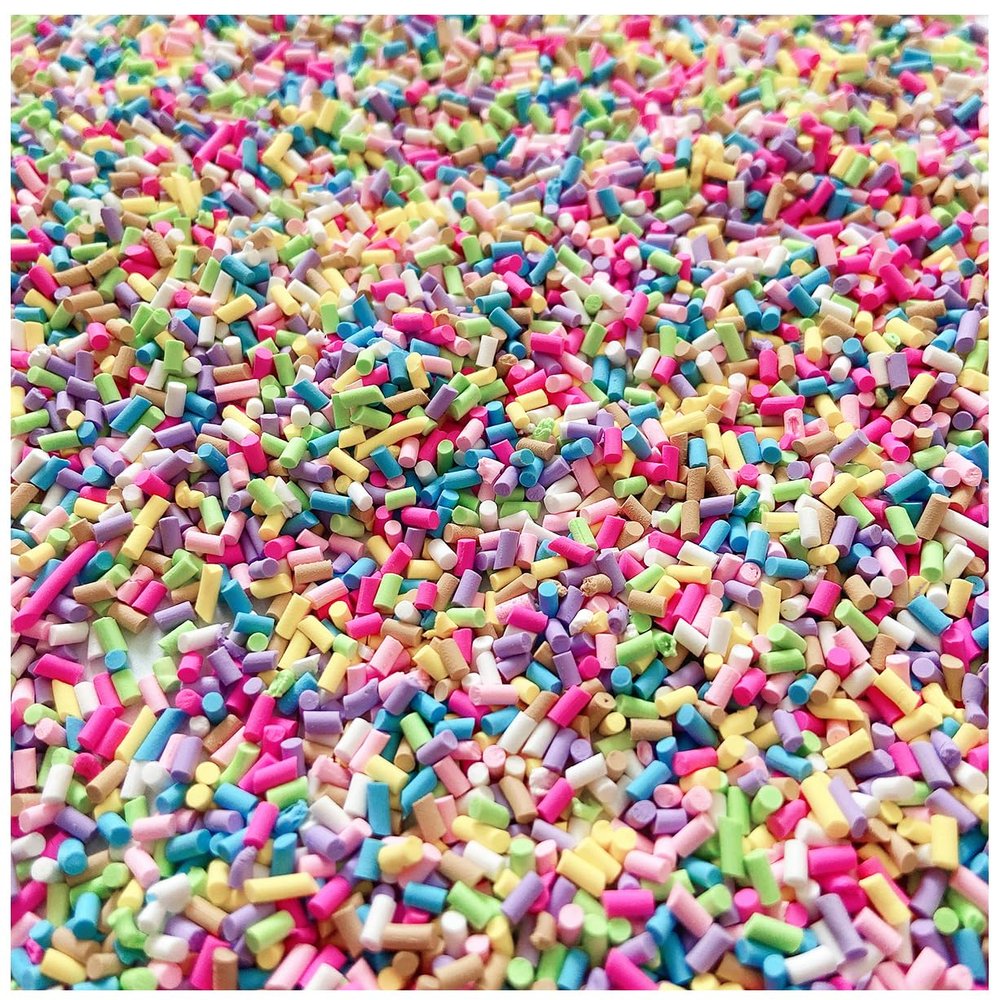EHOPE 100G Fake Sprinkles Polymer Sprinkles Faux Sprinkles Resin Sprinkles Clay Sprinkles For Resin Fake Candy Sprinkles for Nail Art DIY Crafts Cake Phone Case (100G Sugar granules-Blue)