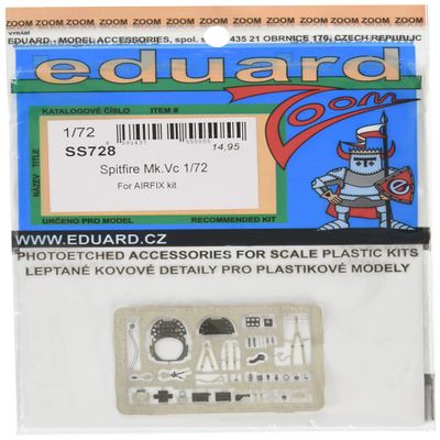 Eduardo 1/72 Zoom Series Spitfire Mk.5c Etched Part (For Airfix) Plastic Model Parts EDUSS728