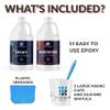 Epoxy Resin Kit Kit with Silicone Spatula, Mixing Cup and Spreader Clear Epoxy Set for DIY Crafts and Artworks for Tabletops and Coatings view 4