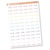 Work Planner Stickers, Script "Work" Labels, Rainbow Color Print Planning Stickers, F5 (S-573-R) view 1
