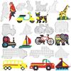 H&W 35PCS 5mm Fuse Beads Boards, Large Clear Pegboards Kits, with Gift 4 Lroning Paper & Parts & Bases (WA3-Z16) view 2