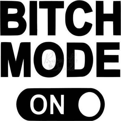 Roseville Decals JDM Japanese Bitch Mode is On Vinyl Decal Sticker for Home Office Decor Vehicle Window Sign Size- [6 inch] / [15 cm] Tall and Color- Gloss Black