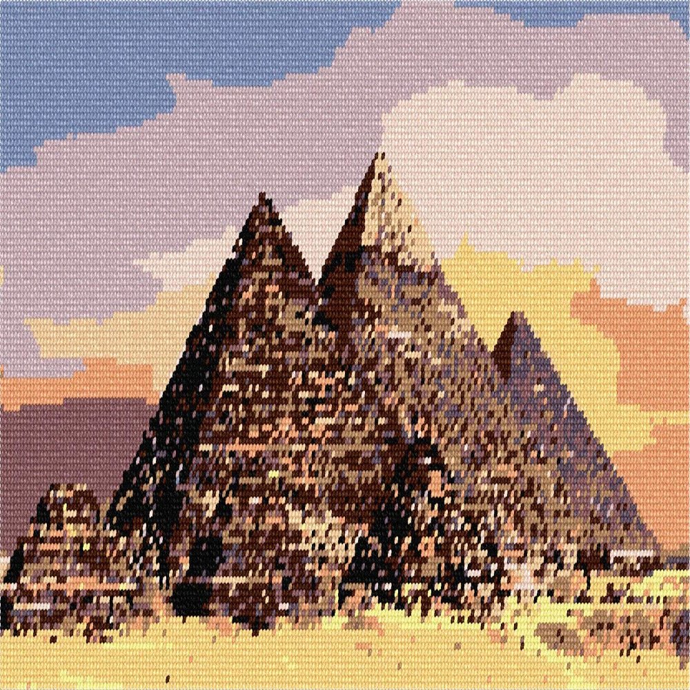 Pepita Needlepoint Canvas: The Pryamids, 16" x 8"