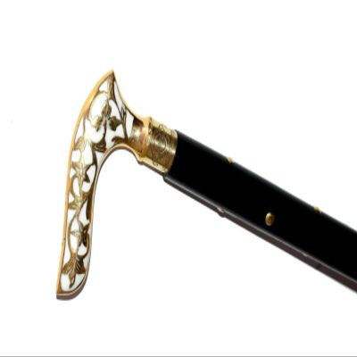 Brass Designer White Handle Cane Walking Stick Designer Walking Beautiful Gift