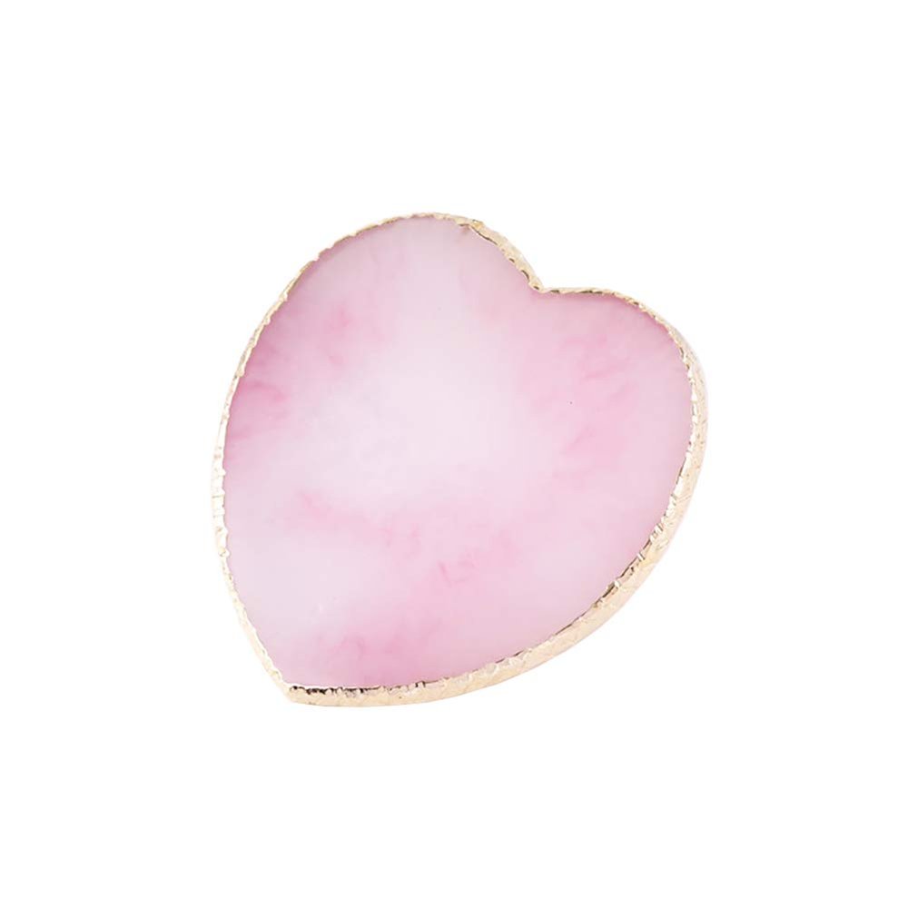 ccHuDE 1 Pcs Resin Nail Art Palette Polish Holder Drawing Color Palette Nail Art Painting Gel Palette Manicure Display Tool Pink Heart