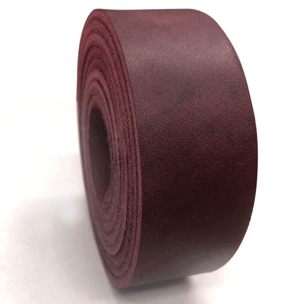 Sepici 10/12oz Burgundy Real Latigo Leather Strip/Strap/Belt Blank 1-1/2" (3.8 cm) wide, 50"-60" (127-153 cm) Long