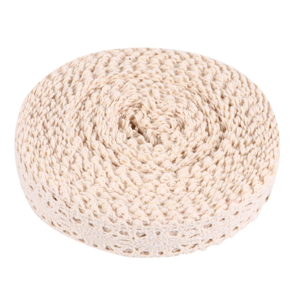 1roll Cotton Lace Trim Yards for DIY Crafts Sewing Projects Home Decor and Present Wrapping Versatile and Easy to Cut Decorative Border for Cushions Tablecloths and More