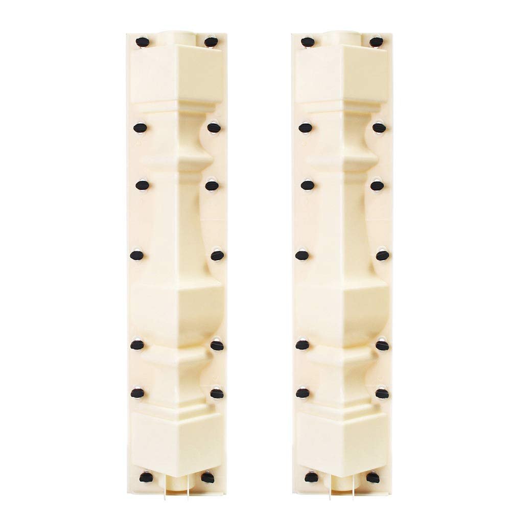 Roman Cement Railing Moulds, 2PCS 70CM Front Rear Moulds Balustrades Mold DIY Column Balcony Fence Balustrade Mold, Balustrades Mold for Concrete Plaster Cement Plastic Casting