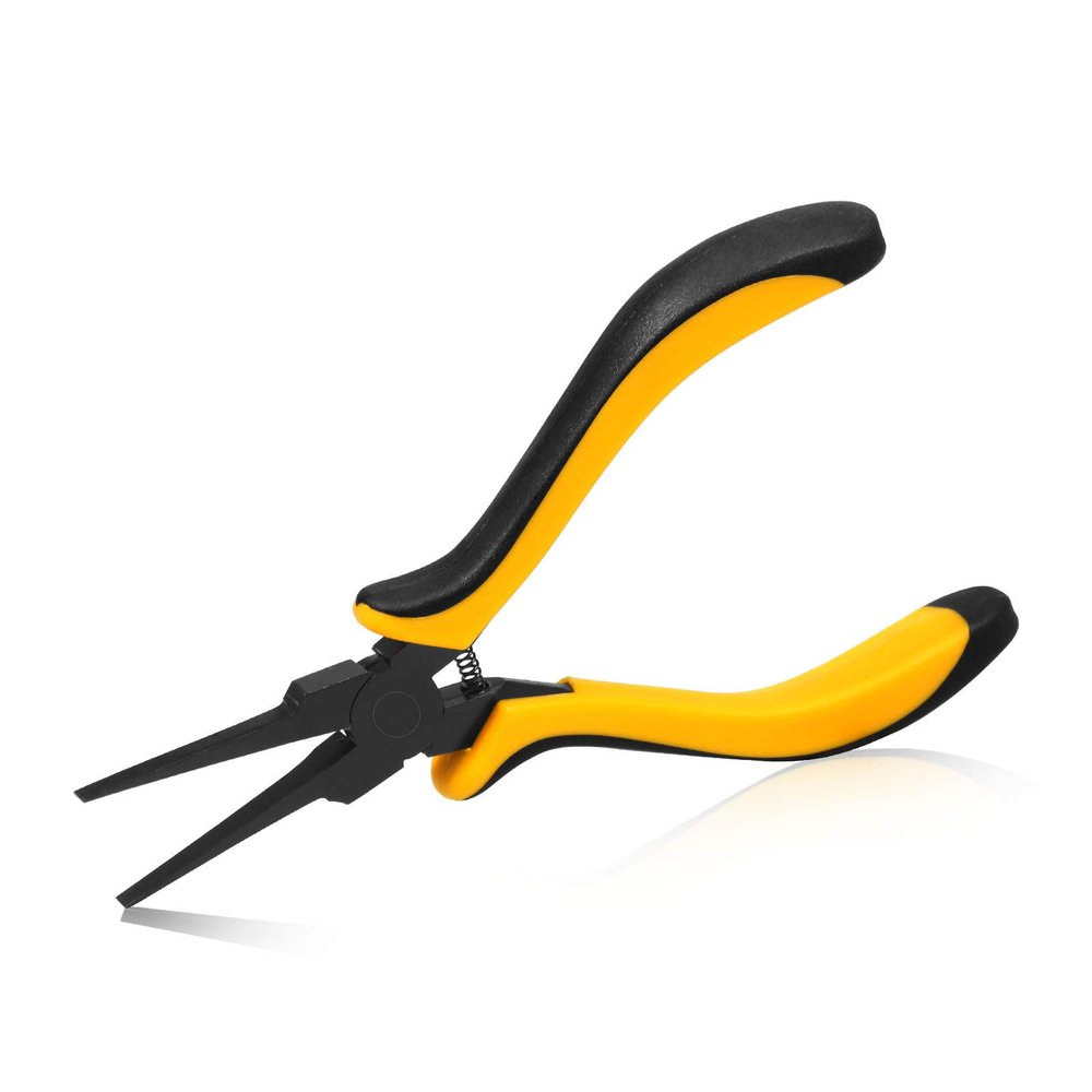 SPEEDWOX Thin Nose Pliers 5.5 Inch Mini Flat Nose Pliers with Smooth Jaw For Jewelry Making, PCB Board Repairing