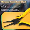 SPEEDWOX Thin Nose Pliers 5.5 Inch Mini Flat Nose Pliers with Smooth Jaw For Jewelry Making, PCB Board Repairing view 3