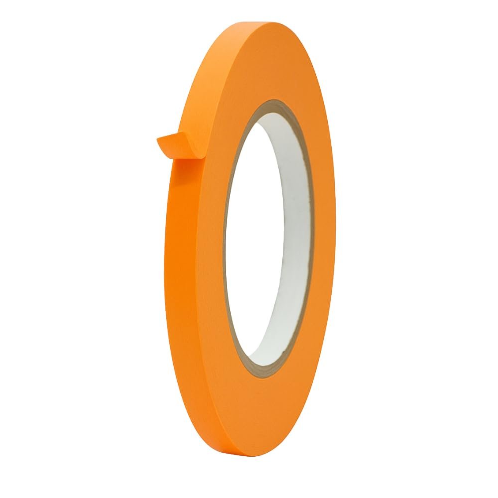 MAT Flatback Paper Tape Orange, 1/2 inch x 60 yds. Marking/Labeling Tape Residue Free, for Watercolor Paper to Prevent Tearing