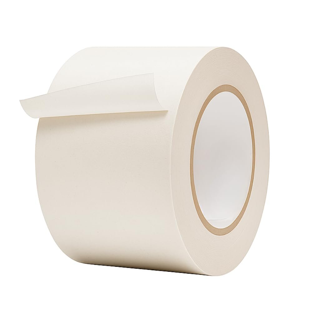 MAT Flatback Paper Tape White, 12 inch x 60 yds. Marking/Labeling Tape Residue Free, for Watercolor Paper to Prevent Tearing