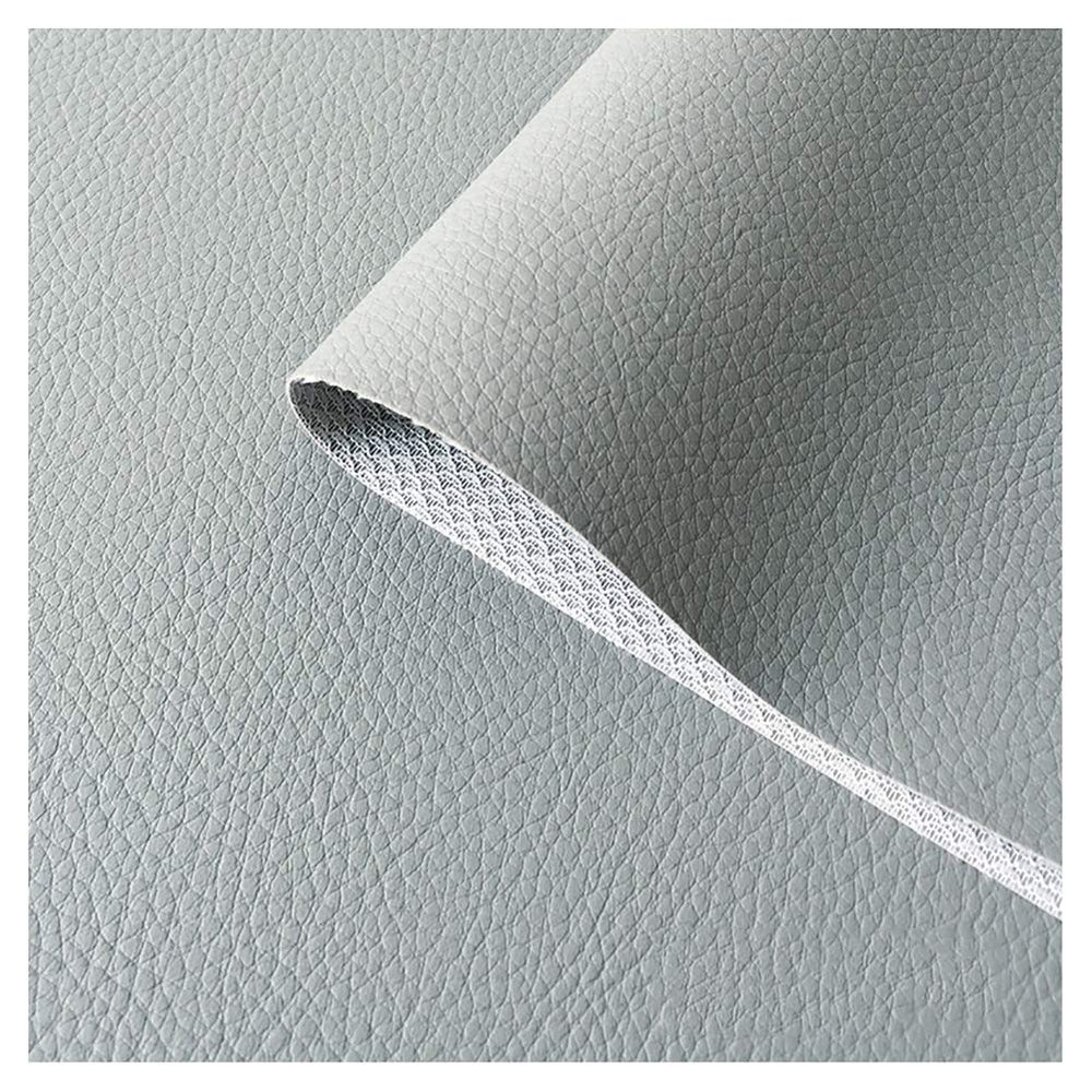 GERYUXA Leather fabricCovering,Textiles,Repair Bags,Leather,Decoration,Leather Leatherette Vinyl Fabric Faux Leather Upholstery Material-T28 Light Gray 1.66m